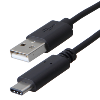 Cordon USB 2.0 - A Male / C Male - noir - 1m