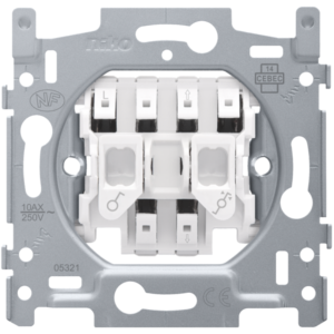 SOCLE INTERRUPTEUR VOLETS 10A, VERROUILLAGE ÉLECTR., CONN. RAP.