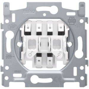 Socle pour interrupteur pour volets, verrouillage électrique, 10 AX/