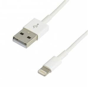 Cordon 1m USB 2.0 A M/Lightning M - 2.4A - licence Apple MFI - blanc