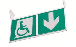Porte-pictogramme sur la tranche pour BAES et LSC Uraone tout LEDs -