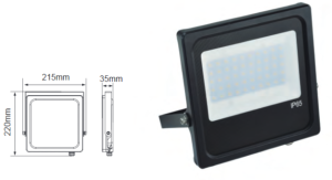 PROJ. STAR PRO NOIR 50W 5000lm 4000K 100° IK07 IP65 non dim 40L001