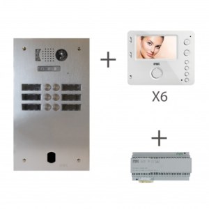 Kit Video Alu 2R 6 Bp 2 Voice Programmé