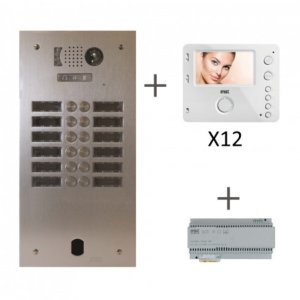 Kit Video Alu 2R 12 Bp 2 Voice Programmé