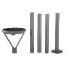 Lampadaire solaire double détection IR - 3000°K - 2000Lm