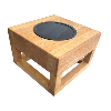 Lampe de table en bois 10 cm - 3000°K - 220Lm