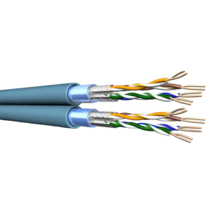 CABLE F/FTP Cat 6A 500Mhz 2x4P LSHZ BLEU Cca s1d1a1 T500