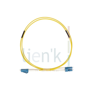 Jarretière optique duplex OS2 9/125µ Jaune LC/LC 10m
