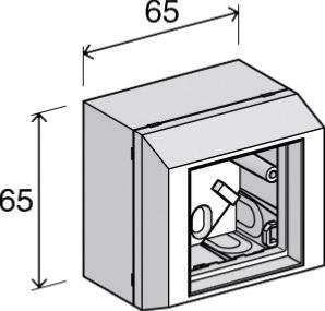 Boîtier monoplace profond PBI 45x45