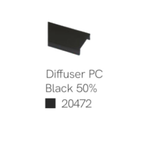 DIFFUSEUR PC NOIR 50% BOX 15/16/17/18  (1 mètre)