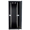 Baie COMETE noire 42U 800x800 porte AV vitrée / porte AR tôle