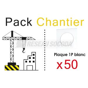 SQUARE LOT 50 PLAQ BLC 1P ACK CHANTIER