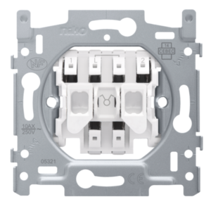 SOCLE INTERRUPTEUR DOUBLE ALLUMAGE 10A, CONNEXION RAPIDE