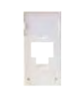 Face avant 22,5x45 pour 1 RJ45, Blanc