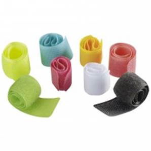 kit de 8 attache-cordons velcro - 8 couleurs - 175mm