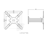 CLIFF 400TW90 - Support inclinable et orientable avec déport pour éc