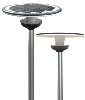 Tête de mât Tulipe 25W 3000°K 2000 Lm  100% autonome Traitée anti-fe