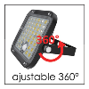 Projecteur solaire 30W détection 4800lm panneau déporté 5M