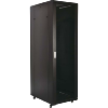 Baie 19'' 42U 800Kg 800x800 porte vitrée noire 4 montants
