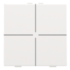Bouton-poussoir quadruple pour Niko Home Control, white coated