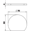 Isolant en caoutchouc ISSRGU/70x60x4/Caoutchouc