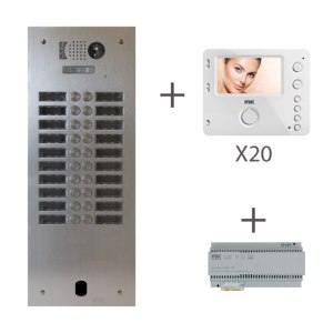 Kit Video Alu 2R 20 Bp 2 Voice Programmé