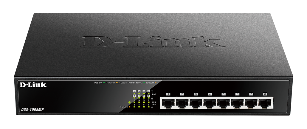 SWITCH 8 PORTS GIGA POE+ 30W/PORTS  BUDGET 140W