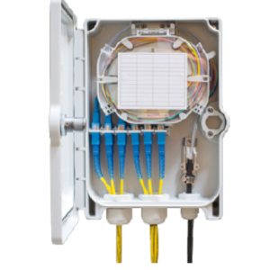 Boîtier distribution Fibre en ABS + clé, pour 6 SC Duplex IP65