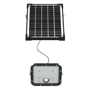 Projecteur solaire 30W détection 4800lm panneau déporté 5M