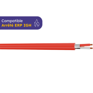 Câble SYT 1P 8/10 20AWG Rouge LSZH Cca s1d1a1 C100