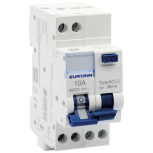 Disjont. différentiel 10A 1P+N courbe C 30mA connexion haut/bas vis