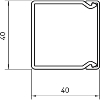 Goulotte de distribution WDK40040RW/40x40x2000/PVC