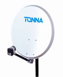 ANTENNE 60CM ACIER GRIS + LNB