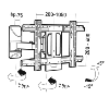 APPLIK 2532 -  Support inclinable et orientable avec déport pour écr