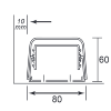 Goulotte 80mm longueur 2m