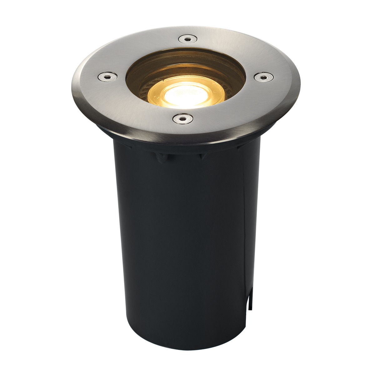 SOLASTO (EARTHLUX), rond, encastré de sol ext., QPAR51, Inox 304, GU