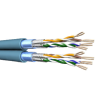 CABLE F/FTP Cat 6A 500Mhz 2x4P LSHZ BLEU Dca T500
