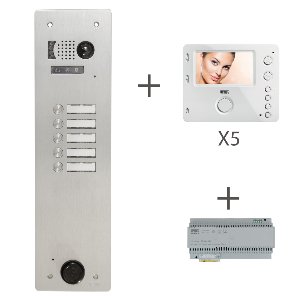Kit Video Alu 1R 5 Bp 2 Voice Programmé