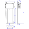 Double borne de charge T2S 3,7/22KW sur pied RFID Anthracite