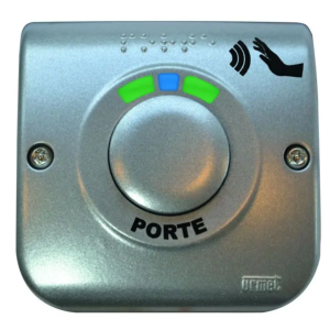 Bouton poussoir zamac gris main libre