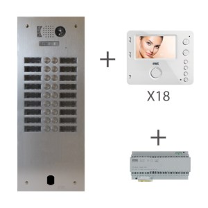 Kit Video Alu 2R 18 Bp 2 Voice Programmé