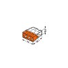 Borne Wago 2273 - 3 x 0,5 à 2,5mm² Transparent / Orange BOITE DE 100