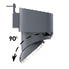 Applique solaire orientable à détection - 3000°K - Faisceau 120° - 2