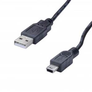 Cordon USB 2.0 - A M / mini USB B M - 480 mbps - noir - 2 m