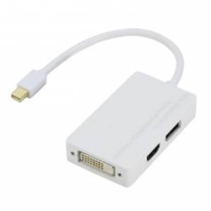 Convertisseur mini DisplayPort M vers DisplayPort F + DVI-D F + HDMI 