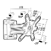 Support incl et orientable et déport écrans de 19" à 43" CLIFF200TW90