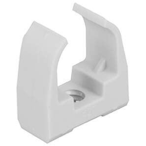Clips tube d.25 gris boite de 50