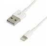 Cordon 1m USB 2.0 A M/Lightning M - 2.4A - licence Apple MFI - blanc
