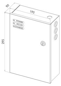 Alimentation à découpage 12VDC 5 A  (emplacement accu 18 Ah) avec rel