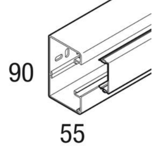 Goulotte CL 9055 blc/PVC